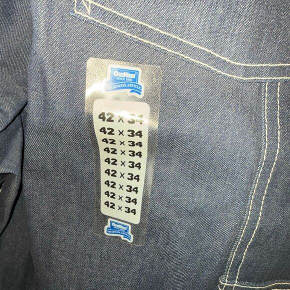 Vintage NOS OshKosh B’gosh Men’s Denim Bib Overalls – Size 42x34 – Made in USA – - Picture 7 of 16